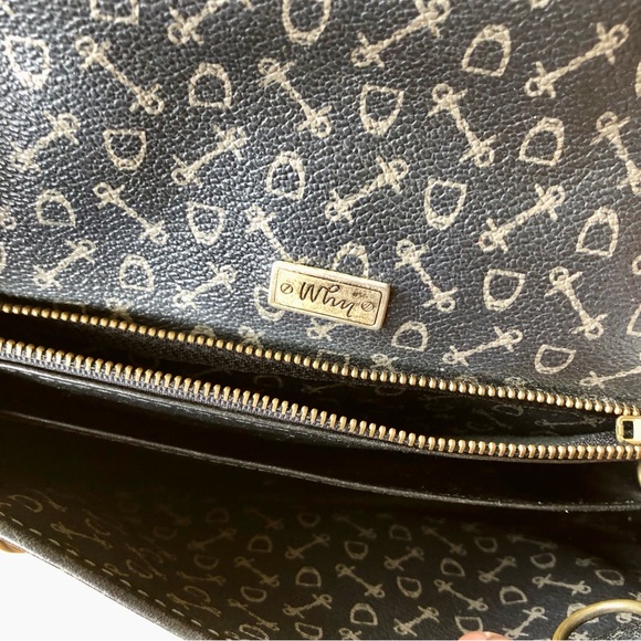 Vintage canvas and leather satchel/crossbody bag with adjustable strap - Picture 8 of 13